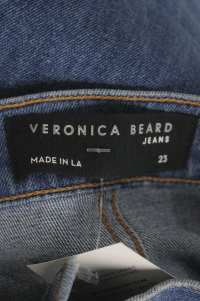 Veronica Beard Women High Rise Ankle Jeans Blue Button Size 23