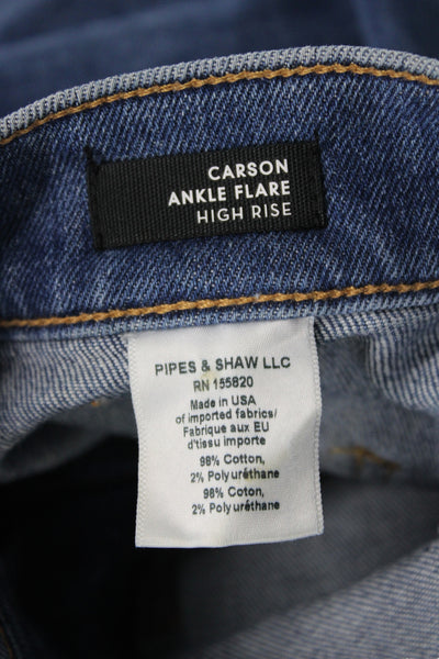 Veronica Beard Women High Rise Ankle Jeans Blue Button Size 23