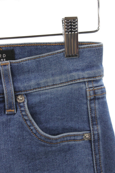 Veronica Beard Womens Ankle Jeans Blue Cotton High Rise Button Size 23