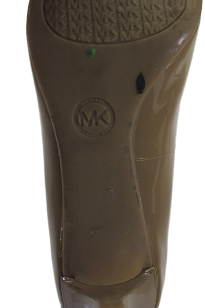 Michael Kors Womens Leather Stiletto Pump Heels Brown Size 9
