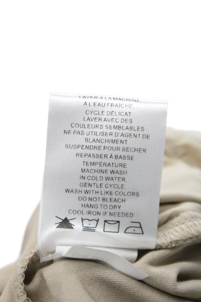 Renuar Women Bermuda Shorts Beige Pull On Rayon Casual Size 14