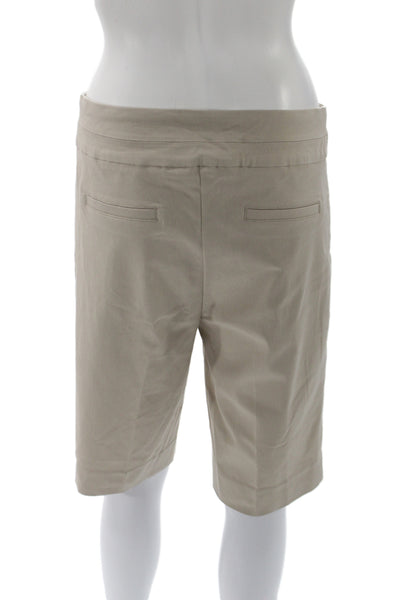 Renuar Womens Bermuda Shorts Beige Pull On Casual Summer Size 10