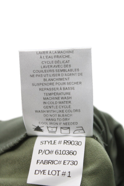 Renuar Womens Bermuda Shorts Green Pull On Rayon Size 12