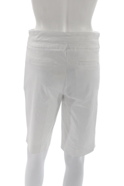 Renuar Womens Bermuda Shorts White Rayon Pull On Size 12