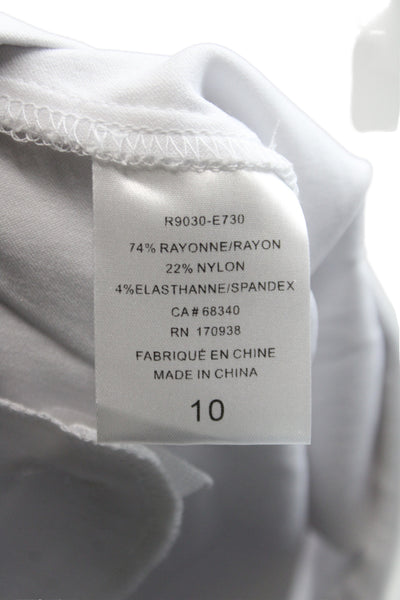 Renuar Womens Bermuda Shorts White Rayon Pull On Size 12