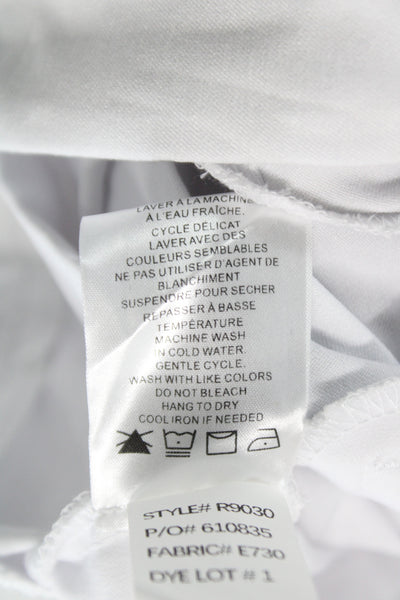 Renuar Women Bermuda Shorts White Rayon Pull On Size 14