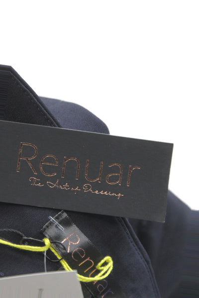 Renuar Women Bermuda Shorts Black Rayon Pull On Size 12