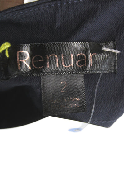 Renuar Women Bermuda Shorts Black Pull On Rayon Casual Size 2