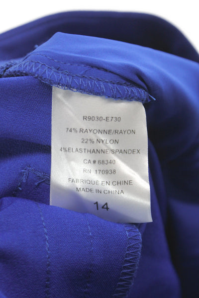 Renuar Women Bermuda Shorts Blue Pull On Size 14