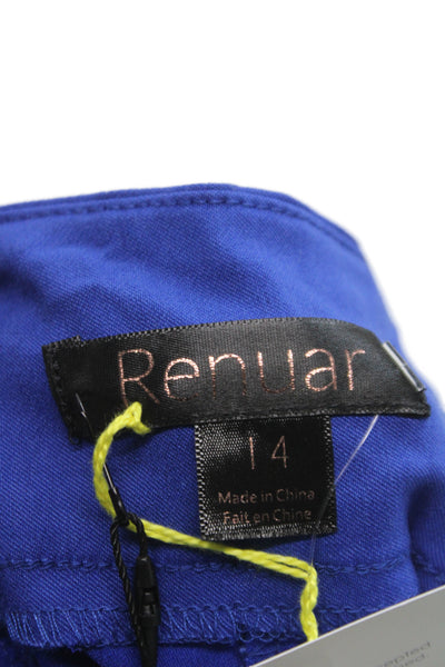 Renuar Women Bermuda Shorts Blue Pull On Size 14