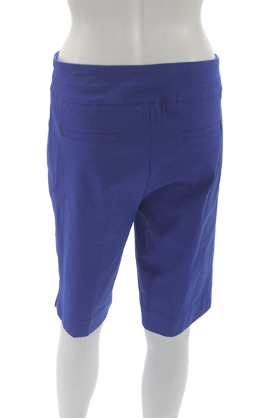 Renuar Womens Bermuda Shorts Blue Rayon Solid Pull On Size 6