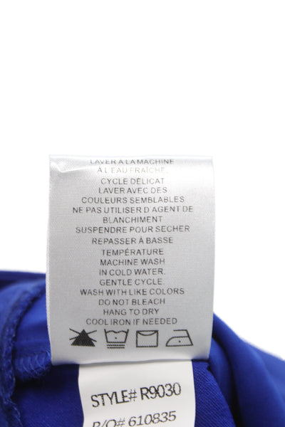 Renuar Womens Bermuda Shorts Blue Rayon Solid Pull On Size 6