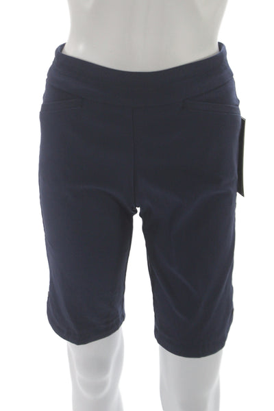 Tribal Womens Bermuda Shorts Blue Pull On Rayon Casual Size 12