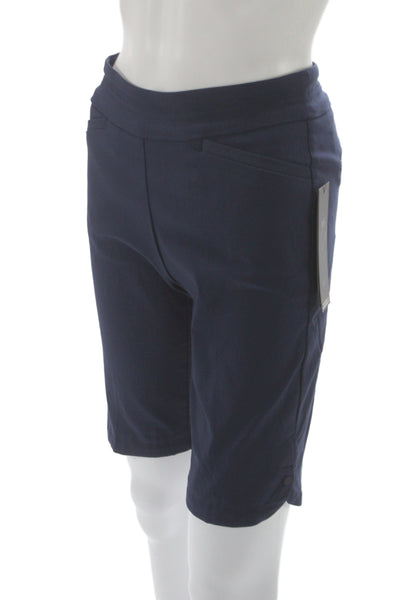 Tribal Womens Bermuda Shorts Blue Pull On Rayon Casual Size 12