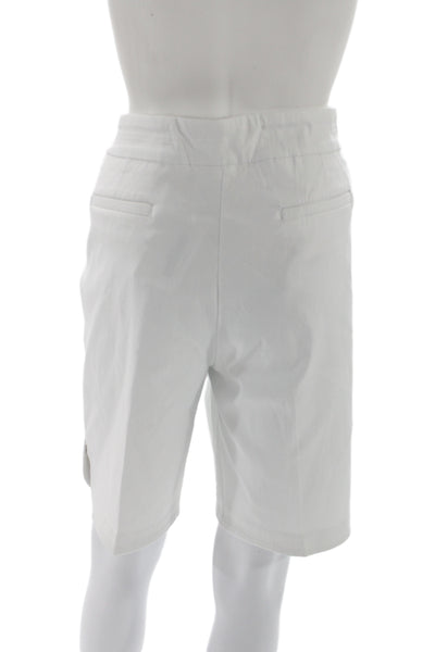Tribal Women Bermuda Shorts White Rayon Pull On Plus Size 18