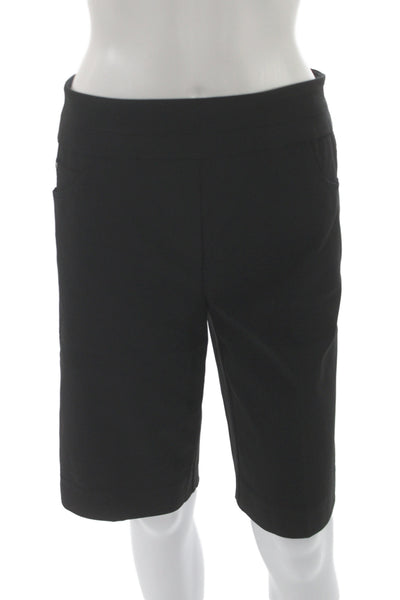 Renuar Women Bermuda Shorts Black Rayon Size 6