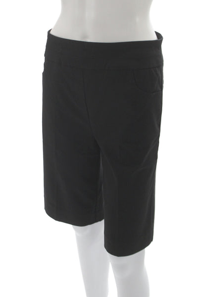 Renuar Women Bermuda Shorts Black Rayon Size 6
