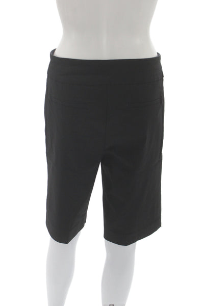 Renuar Women Bermuda Shorts Black Rayon Size 6