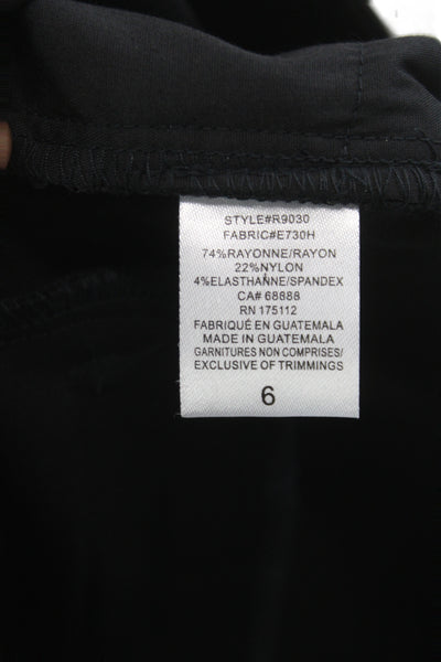 Renuar Women Bermuda Shorts Black Rayon Size 6
