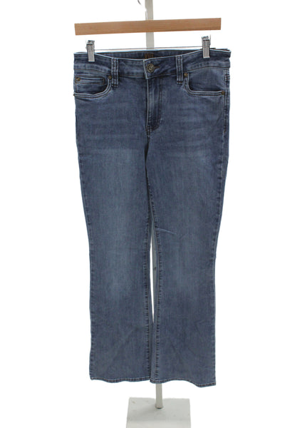KUT from the Kloth Women Bootcut Jeans Blue High Rise Cotton Inseam 31 Size 8