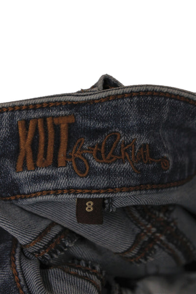 KUT from the Kloth Women Bootcut Jeans Blue High Rise Cotton Inseam 31 Size 8