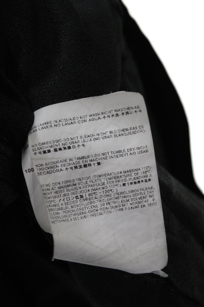 Balenciaga Women Biker Lambskin Jacket Black Zip Size 38