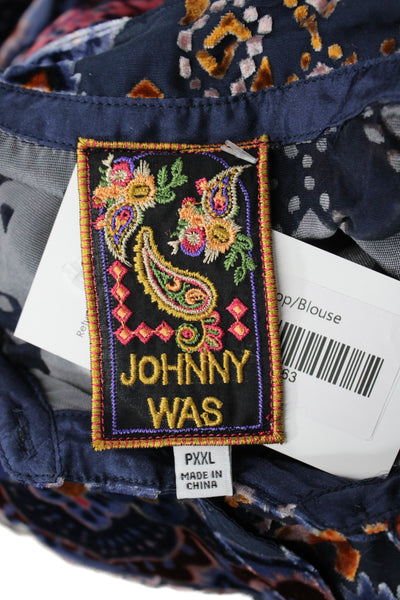 Johnny Was Women Bohemian Floral Tunic Long Sleeve Multicolor Size 2XL