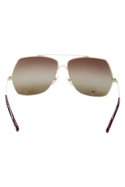 Chloe Womens Eyewear Aly Style Gradient Sunglasses Gold