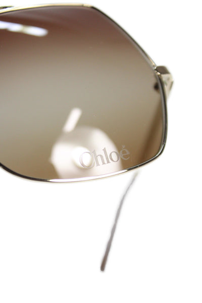 Chloe Womens Eyewear Aly Style Gradient Sunglasses Gold