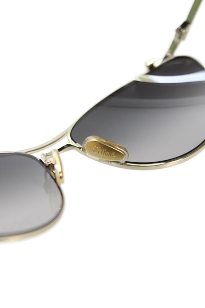 Chloe Womens Uma Cat-Eye Gradient Lenses Sunglasses Gold