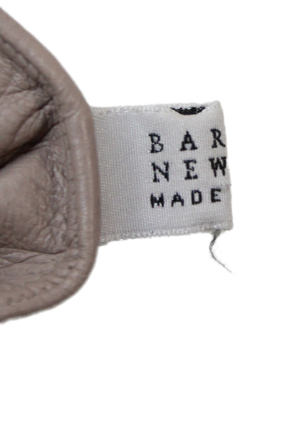 Barneys New York Womens Leather Driving Gloves Beige Size 6.5