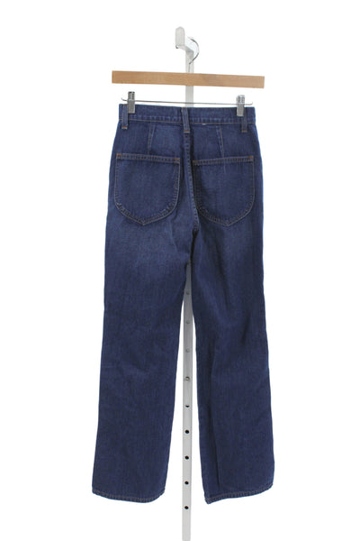 Reformation Womens Straight Mid-Rise Blue Jeans Size 25