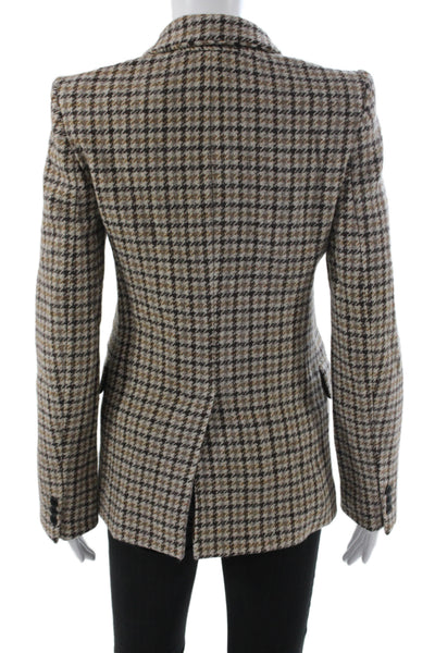 Etoile Isabel Marant Womens Houndstooth Print Blazer Brown Size EUR 34