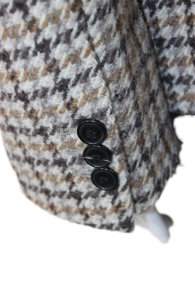 Etoile Isabel Marant Womens Houndstooth Print Blazer Brown Size EUR 34