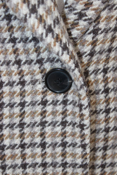 Etoile Isabel Marant Womens Houndstooth Print Blazer Brown Size EUR 34
