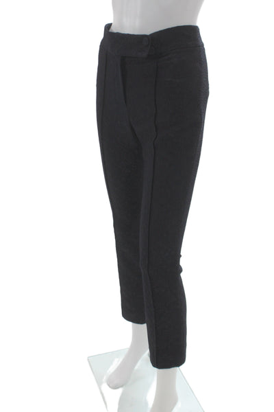 Veronica Beard Womens Ankle Pants Black Button Polyester Classic Size 00