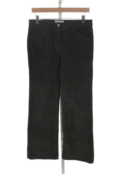 Nili Lotan Women Black Chino Pants Button Closure 93% Cotton Size 6