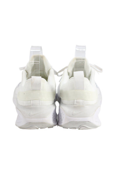 Nike Mens Leather React X Low Top Running Sneaker White Size 8