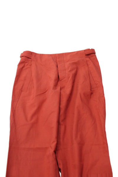 Gucci Womens Red Silk Dress Pants Vintage Button Inseam 28 Size 40