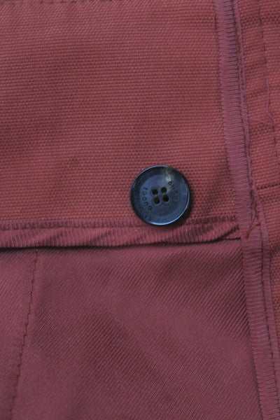 Gucci Womens Red Silk Dress Pants Vintage Button Inseam 28 Size 40