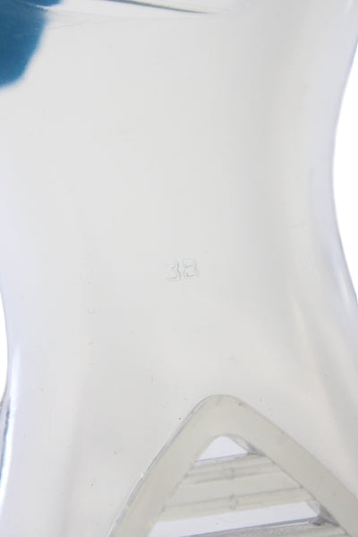 Alaia Womens Jelly Puffy Strap Thong Flip Flop Clear Size 8