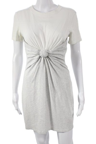 Alexander Wang Womens Gray Colorblock T-Shirt Dress Cotton Mini Size S