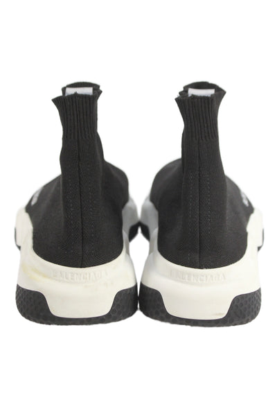 Balenciaga Womens Speed Trainer Sock Sneakers Shoes Black Size 8
