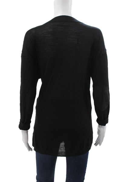 Zimmermann Womens Black Merino Wool V Neck Cardigan Size 0
