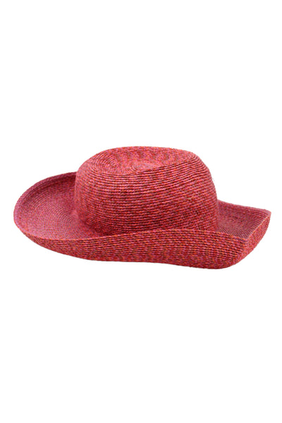 Annabel Ingall Womens Woven Straw Sun Hat Red Size S/M