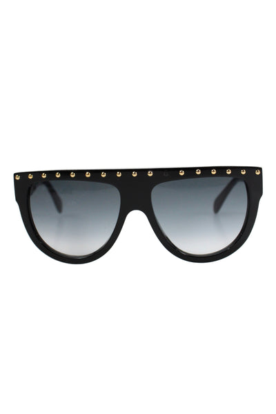 Celine Womens Studded Oversized Sunglasses Black Size 58-16 150mm