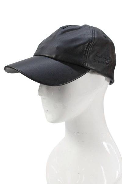 Splendid X Cella Jane Blog Womens Faux Leather Baseball Cap Black Size OS