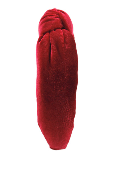 Lele Sadoughi Womens Velvet Knotted Slide On Headband Burgundy