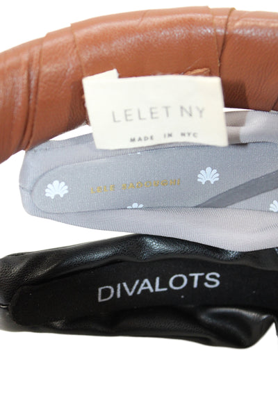 Lele Sadoughi Lelet NY Divalots Womens Knotted Detail Headband Gray Set of 5