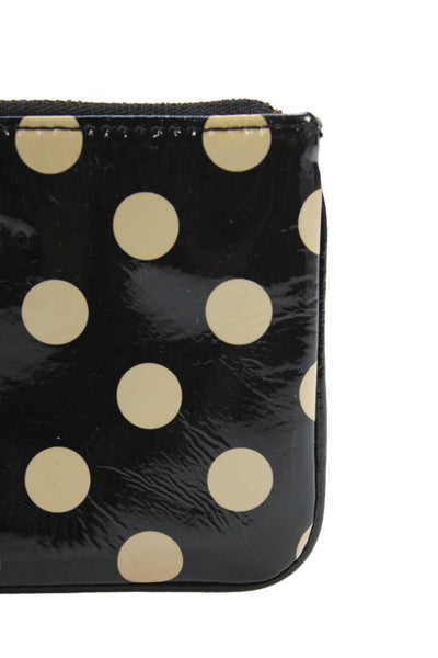 Kate Spade New York Womens Polka Dot Zippered Pouch Wallet Black